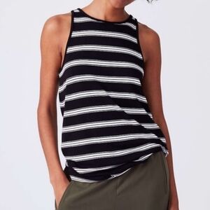 ~LOU & GREY~ SIGNATURE OVERSIZED STRIPED SLEEVELESS SWEATER-M